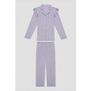 Pijama de bumbac cu volane imagine