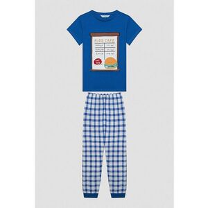 Pijama de bumbac cu imprimeu imagine