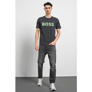 Boss tricou din bumbac Boss Casual culoarea gri, cu imprimeu imagine