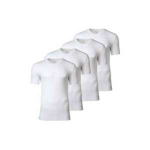 Set de tricouri slim fit cu decolteu la baza gatului - 4 piese imagine