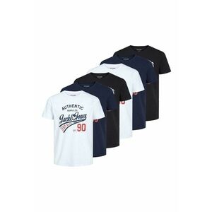 Set de tricouri din bumbac cu logo vintage JJETHAN - 6 piese imagine