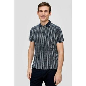 Tricou polo regular fit cu model abstract imagine