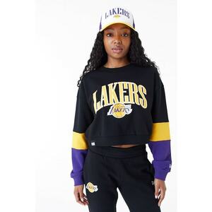 Bluza crop de trening cu maneci cazute LA Lakers imagine