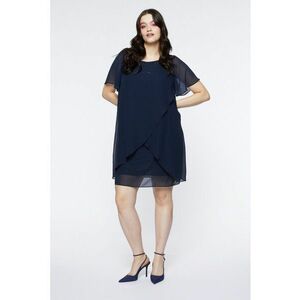 Rochie mini cu strat exterior semi-transparent imagine