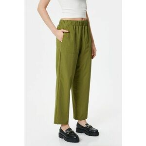 Pantaloni crop cu talie elastica imagine