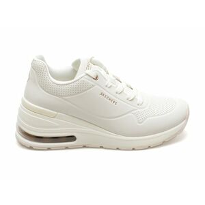 Pantofi sport SKECHERS albi, MILLION AIR, din piele ecologica imagine