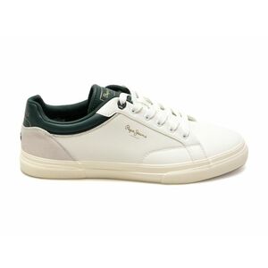 Pantofi PEPE JEANS albi, KENTON JOURNEY, din piele ecologica imagine