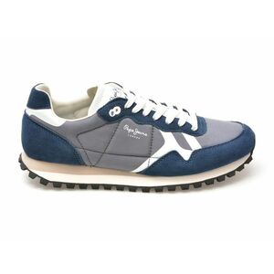 Pantofi sport PEPE JEANS bleumarin, BRIT-ON PRINT, din material textil imagine