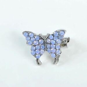 Brosa martisor fluture cu pietre bleu imagine
