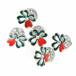 Set 5 brose martisor cu trifoi verde imagine