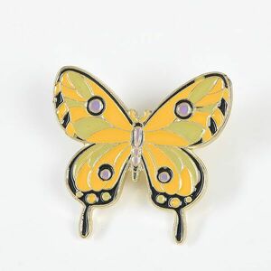 Brosa martisor fluture galben cu mov imagine