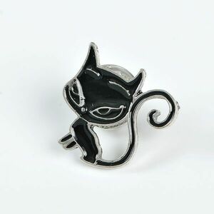 Brosa martisor cu pisicuta neagra imagine