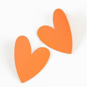 Cercei inimi portocalii imagine