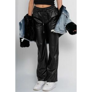 Black Chic Leather Pants imagine