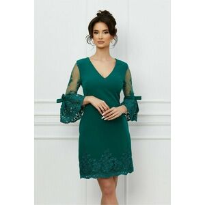 Rochie cu dantela - verde - Mărimea 40 imagine