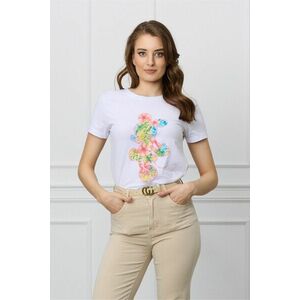 Tricou Minnie alb cu imprimeu multicolor imagine