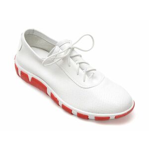 Pantofi LE BERDE albi, 140001, din piele naturala imagine