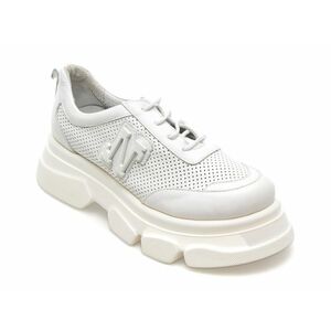 Pantofi LIZZARO albi, 2805, din piele naturala imagine