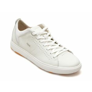 Pantofi casual GEOX albi, U948FA, din piele naturala imagine