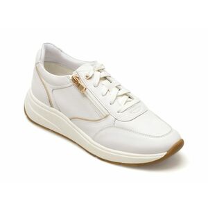 Pantofi GEOX albi, D45MXE, din piele naturala imagine