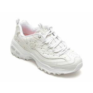 Pantofi SKECHERS albi, D LITES, din piele naturala imagine