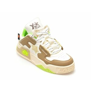 Pantofi sport GRYXX albi, S7201, din piele ecologica imagine