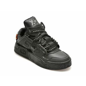 Pantofi sport GRYXX negri, S7201, din piele ecologica imagine