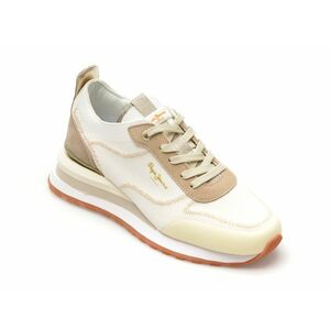 Pantofi sport PEPE JEANS albi, BLUR RIND, din material textil imagine