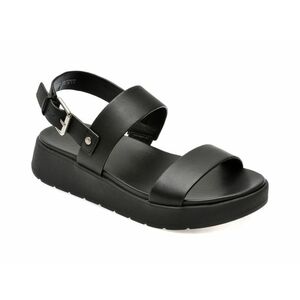 Sandale casual ALDO negre, SILYIA0011, din piele naturala imagine