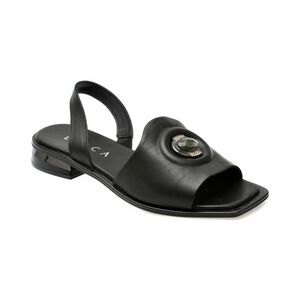 Sandale casual EPICA negre, 37217, din piele naturala imagine