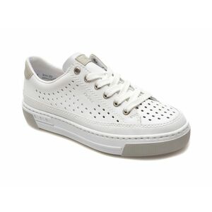 Pantofi casual RIEKER albi, L8849, din piele ecologica imagine