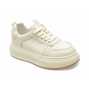 Pantofi casual EPICA albi, 230919, din piele naturala imagine