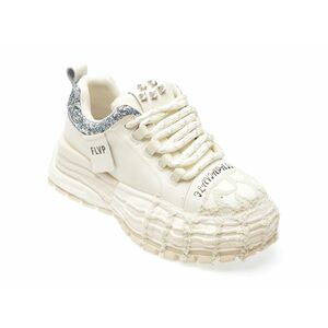 Pantofi casual FLAVIA PASSINI albi, 20246, din piele naturala imagine