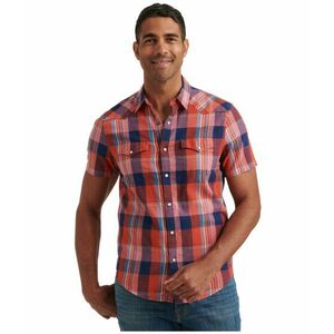 Imbracaminte Barbati Lucky Brand Short Sleeve Mesa Western Shirt Red Plaid imagine