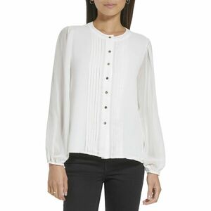 Imbracaminte Femei Calvin Klein Pleat Plaket Button Front Soft White imagine