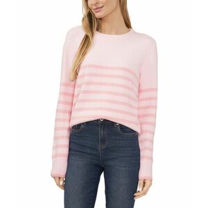 Imbracaminte Femei CeCe Cropped Striped Sweater Prism Pink imagine