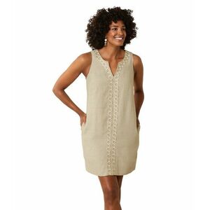 Imbracaminte Femei Tommy Bahama Geo Embroidered Short Dress Natural imagine