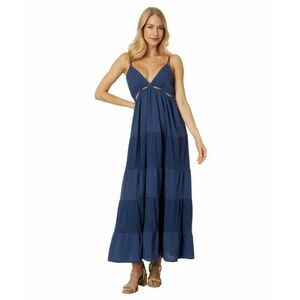 Imbracaminte Femei Lucky Brand Cutout Tiered Maxi Dress Nightshadow Blue imagine