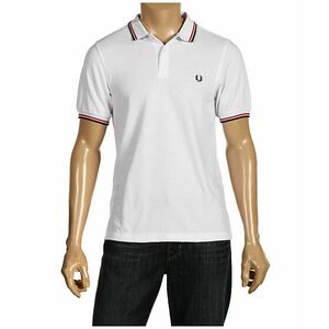Imbracaminte Barbati Fred Perry Twin Tipped Shirt WhiteBright RedNavy imagine