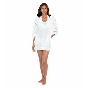 Imbracaminte Femei LAUREN Ralph Lauren Beach Club Solids Embroidered Dress White imagine