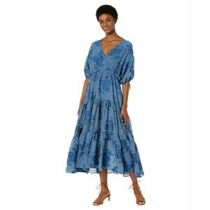 Imbracaminte Femei Ted Baker Zilda-Puff Sleeve Midi with Fixed Wrap Front Blue imagine