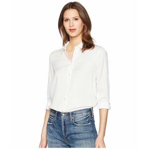 Imbracaminte Femei Vince Slim Fitted Blouse Optic White imagine