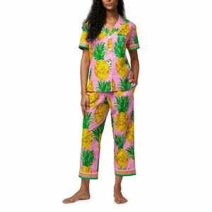 Imbracaminte Femei BedHead Pajamas Short Sleeve Cropped PJ Set Pineapple imagine