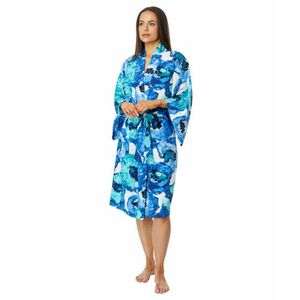 Imbracaminte Femei Natori Poppy Satin Robe Blue Combo imagine