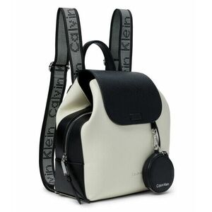 Incaltaminte Femei Calvin Klein Millie Triple Compartment Backpack WhiteBlack imagine