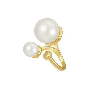 Inel Jubilee Double Pearl, auriu, reglabil, model cu perle - Colectia Universe of Pearls imagine