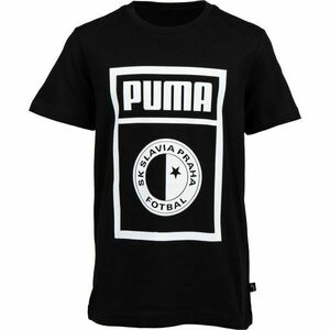 Puma SLAVIA PRAGUE GRAPHIC TEE JR Tricou de juniori, negru, mărime imagine