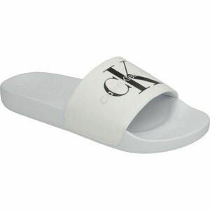 Calvin Klein SLIDE MONOGRAM CO Papuci pentru femei, alb, mărime imagine
