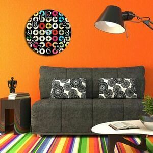 Ceas decorativ de perete Home Art, 238HMA3117, 40 cm, Multicolor imagine
