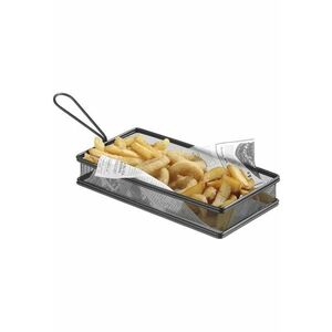 Cos servire tip mini-fry - pentru servire snacks - cartofi prajiti - inox - 255x135x(h)45 mm - imagine